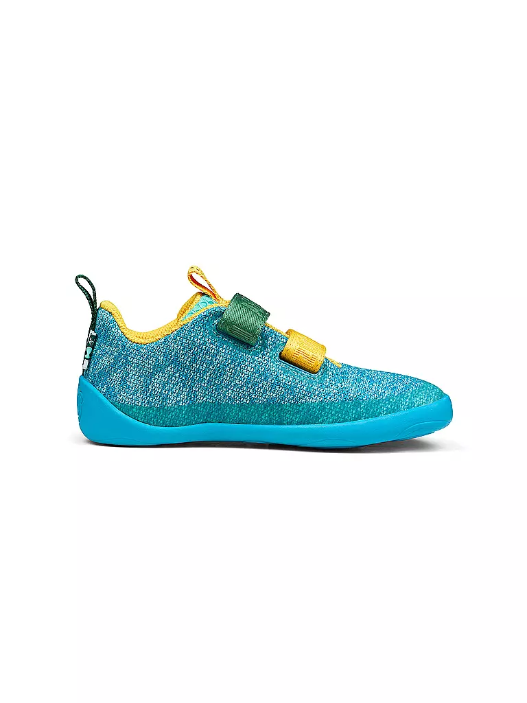 AFFENZAHN | Zapatos descalzos para niños KNIT HAPPY Bär | Turquesa