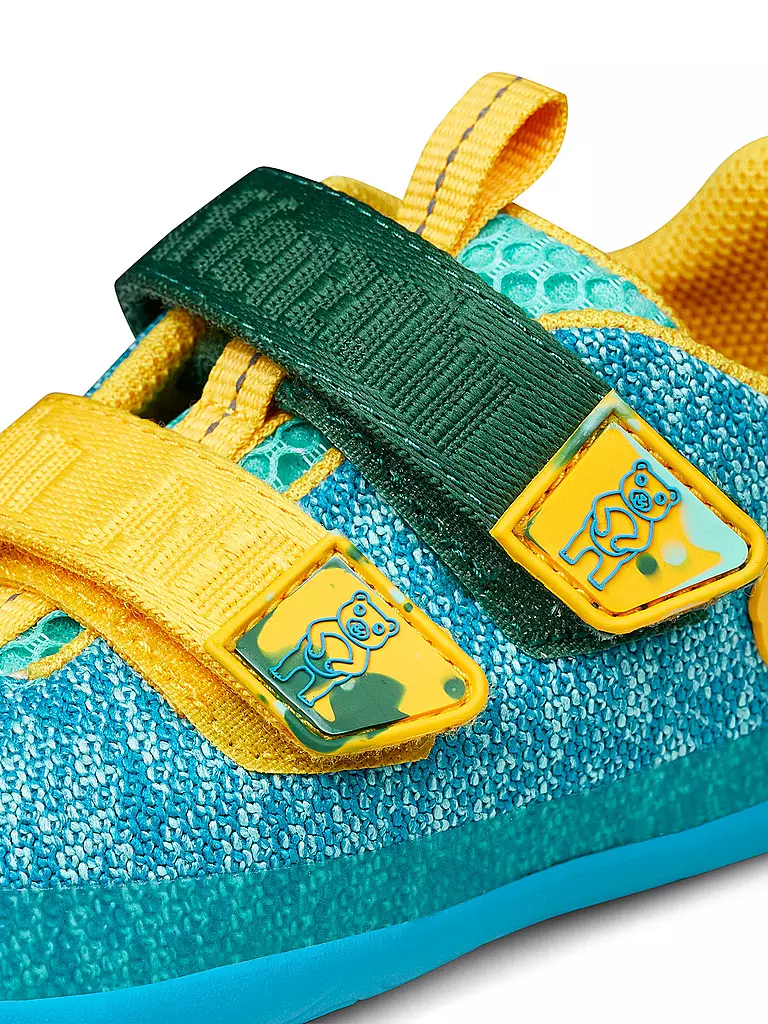 AFFENZAHN | Zapatos descalzos para niños KNIT HAPPY Bär | Turquesa
