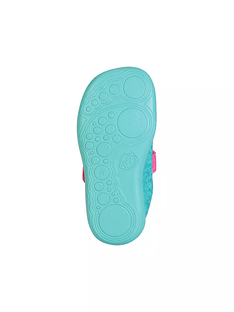 AFFENZAHN | Zapatos descalzos para niños KNIT HAPPY Búho | Turquesa