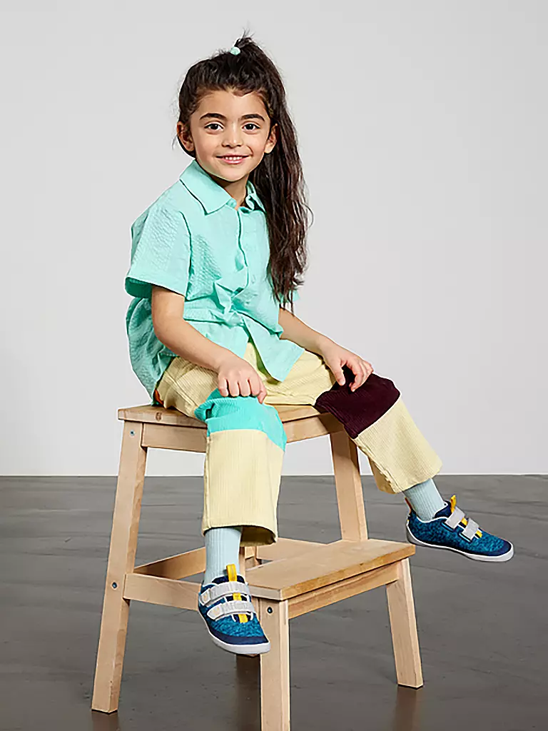 AFFENZAHN | Zapatos descalzos para niños KNIT HAPPY Pinguin | Azul