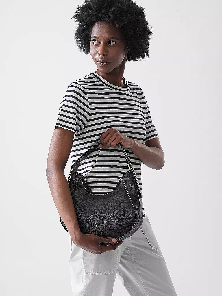 AIGNER | Bolso de cuero - Bolso de hombro JOAN Medium | Negro