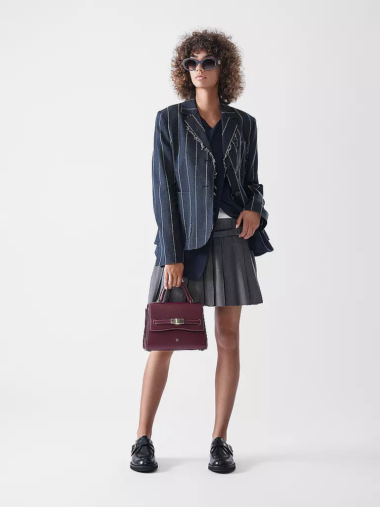 AIGNER | Bolso de cuero - Bolso de mano FARAH Small | Rojo oscuro