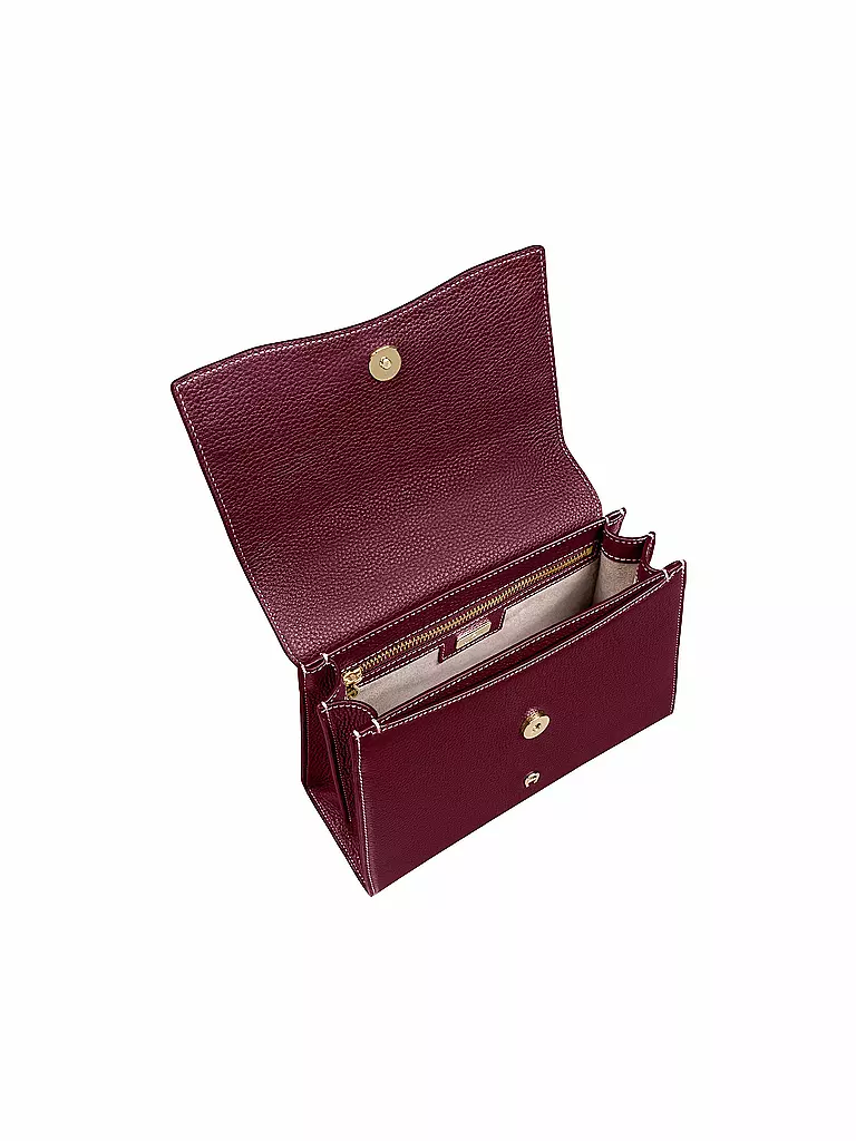 AIGNER | Bolso de cuero - Bolso de mano FARAH Small | Rojo oscuro