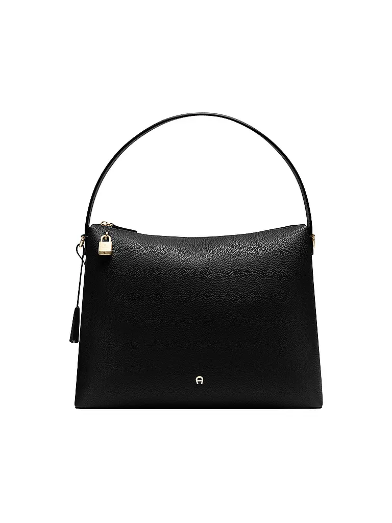 AIGNER | Bolso de cuero - Bolso Hobo DELIA Large | Negro