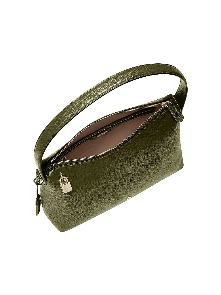 AIGNER | Bolso de cuero - Bolso Hobo DELIA Mediano | Oliva