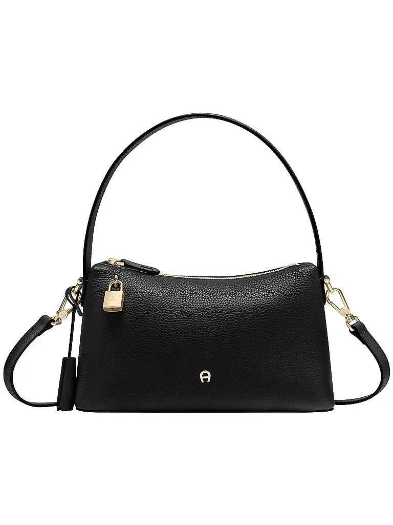 AIGNER | Bolso de cuero - Bolso Hobo DELIA Small | Negro