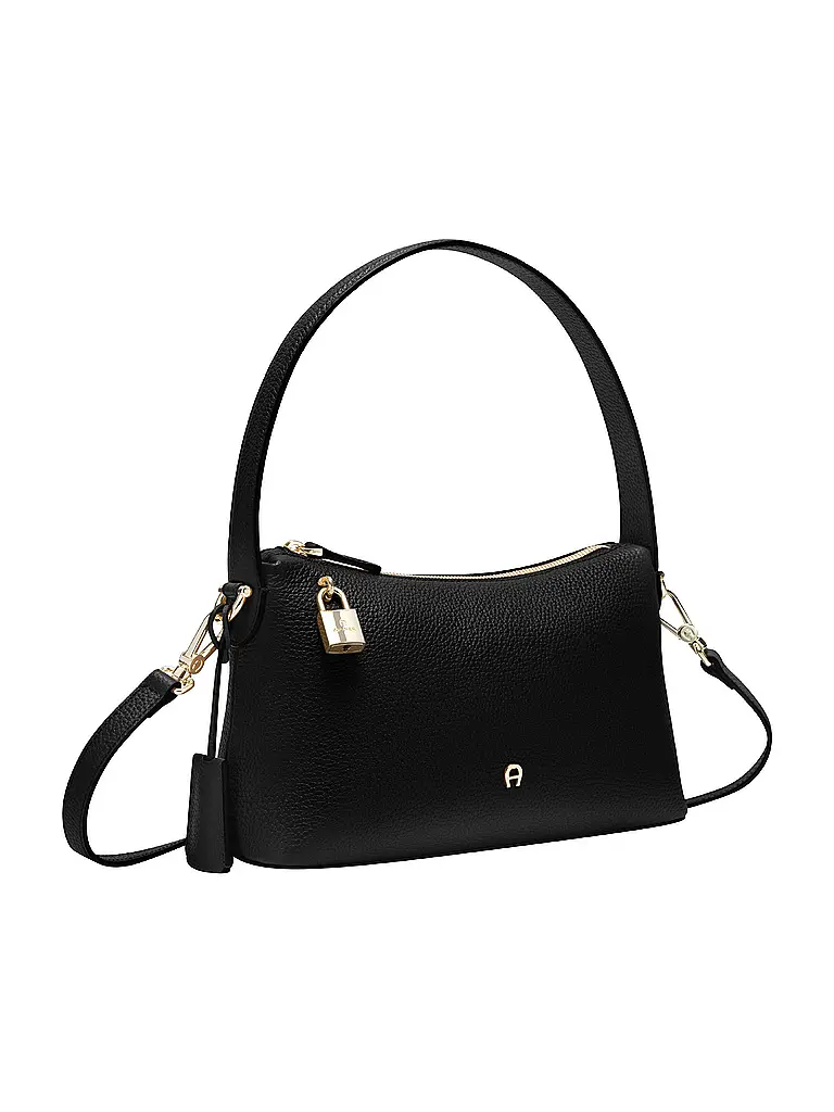 AIGNER | Bolso de cuero - Bolso Hobo DELIA Small | Negro