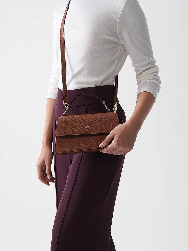 AIGNER | Bolso de cuero - Mini Bolso DELIA Small | Marrón