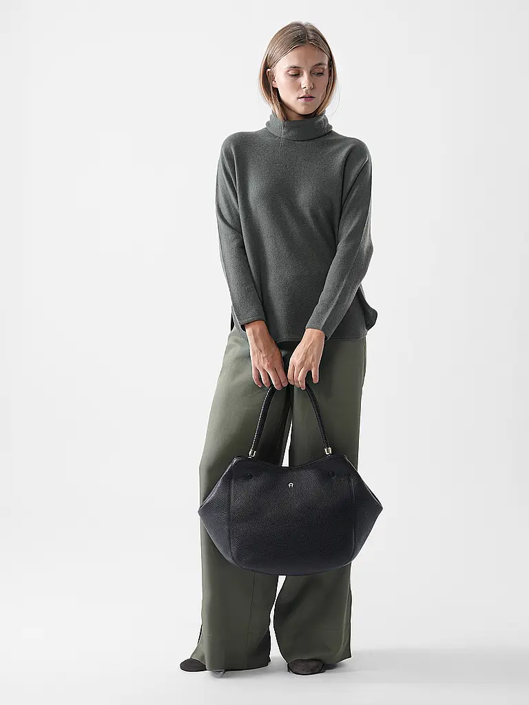 AIGNER | Bolso de cuero - Shopper CARRE SOFT Large | Negro