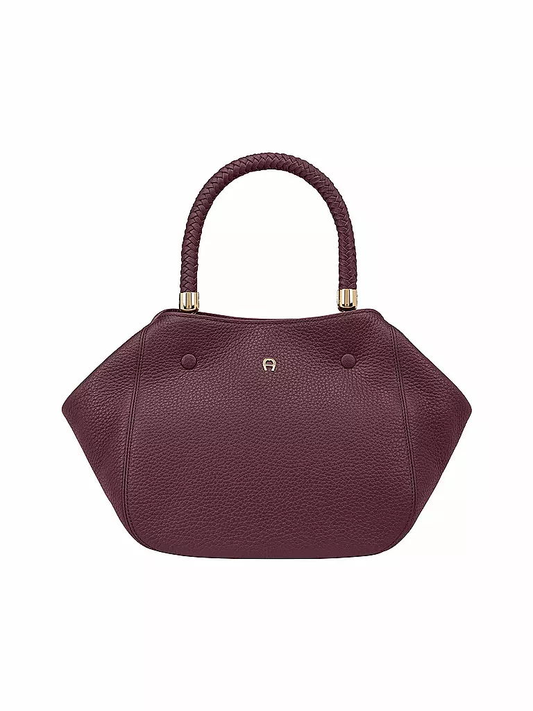 AIGNER | Bolso de cuero - Shopper CARRE SOFT Medium | Rojo oscuro
