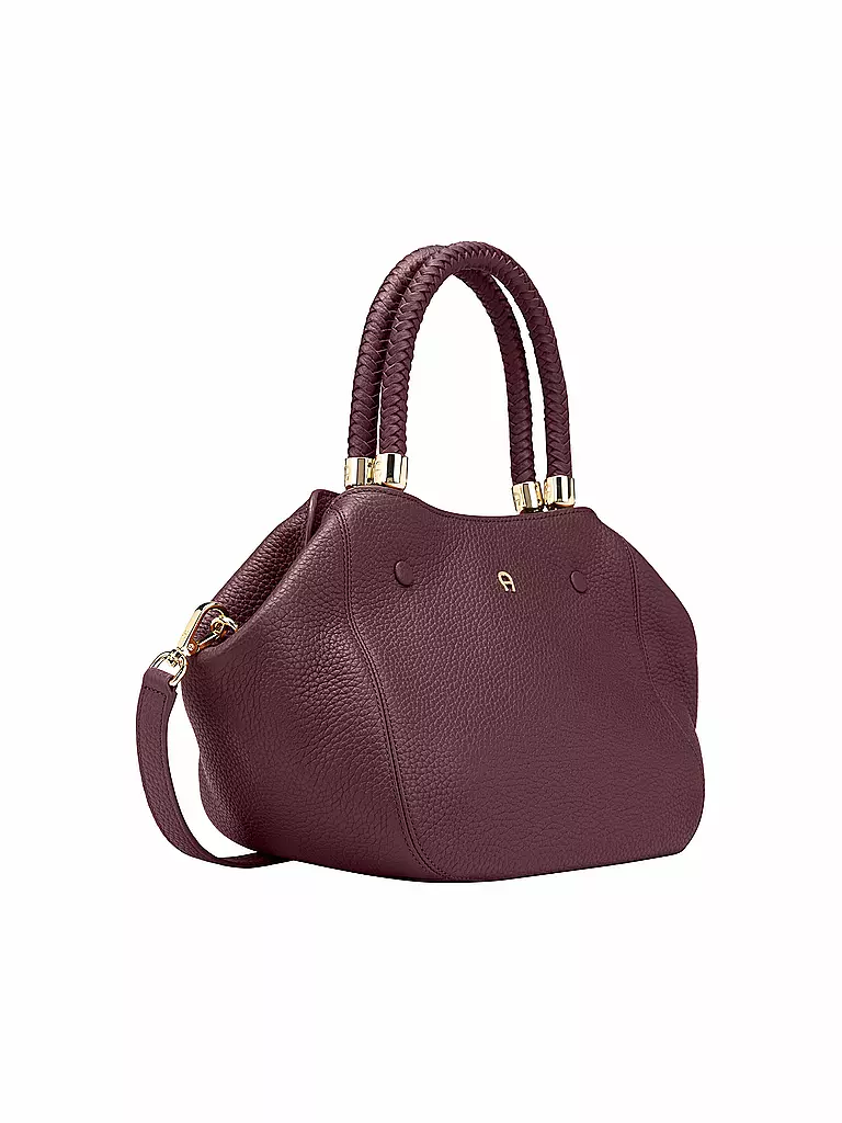 AIGNER | Bolso de cuero - Shopper CARRE SOFT Medium | Rojo oscuro