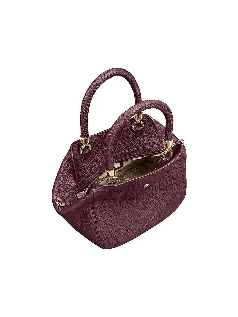 AIGNER | Bolso de cuero - Shopper CARRE SOFT Medium | Rojo oscuro