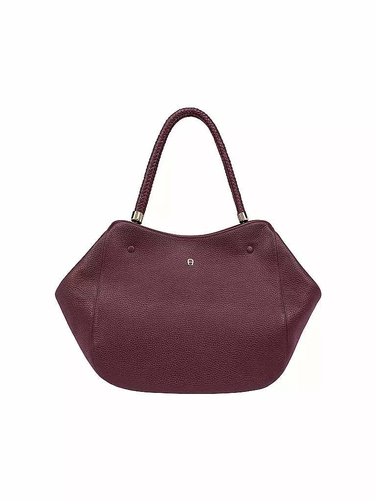 AIGNER | Ledertasche  - Shopper CARRE SOFT Large | Rojo oscuro