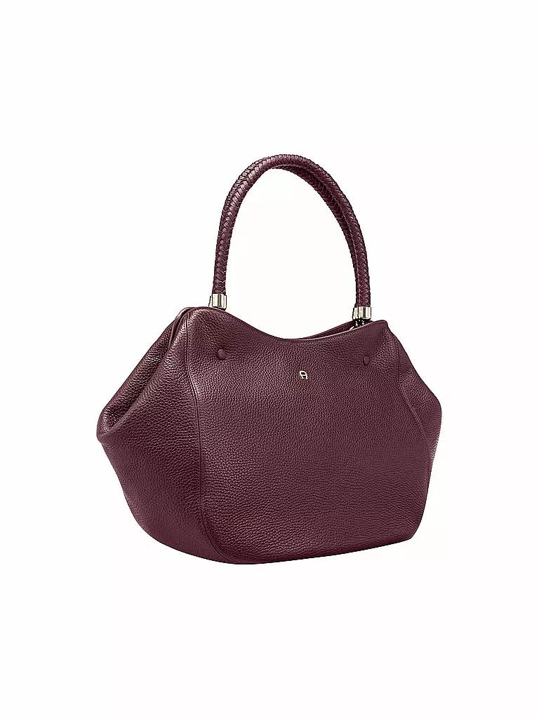 AIGNER | Ledertasche  - Shopper CARRE SOFT Large | Rojo oscuro