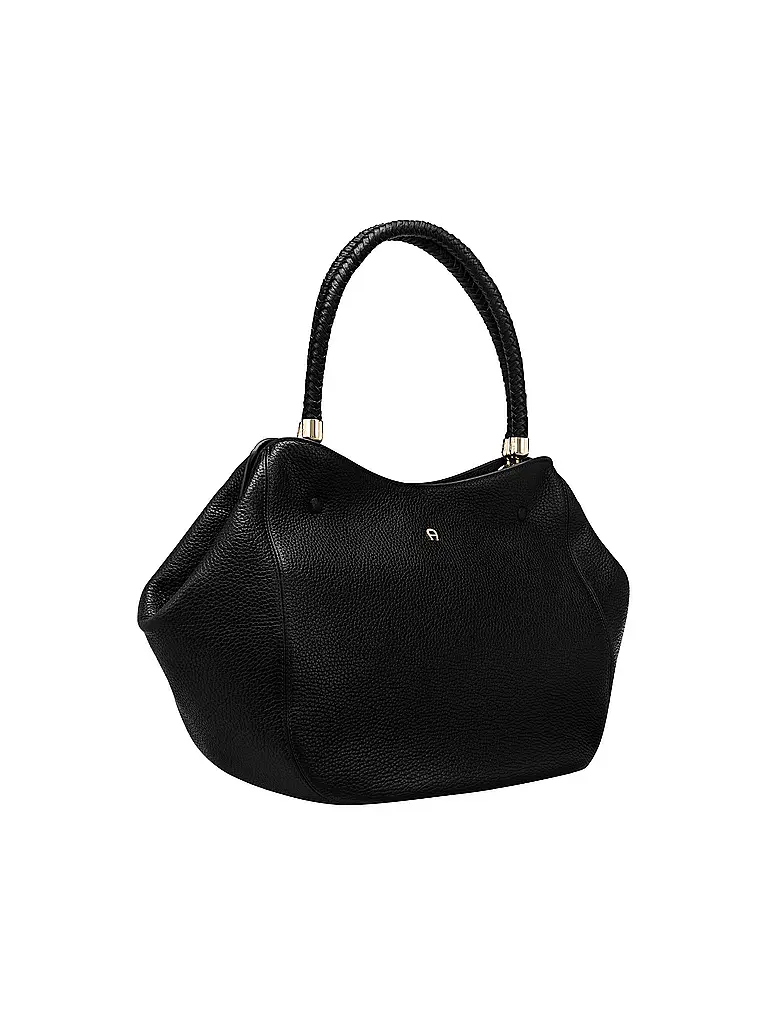 AIGNER | Ledertasche  - Shopper CARRE SOFT Large | Negro