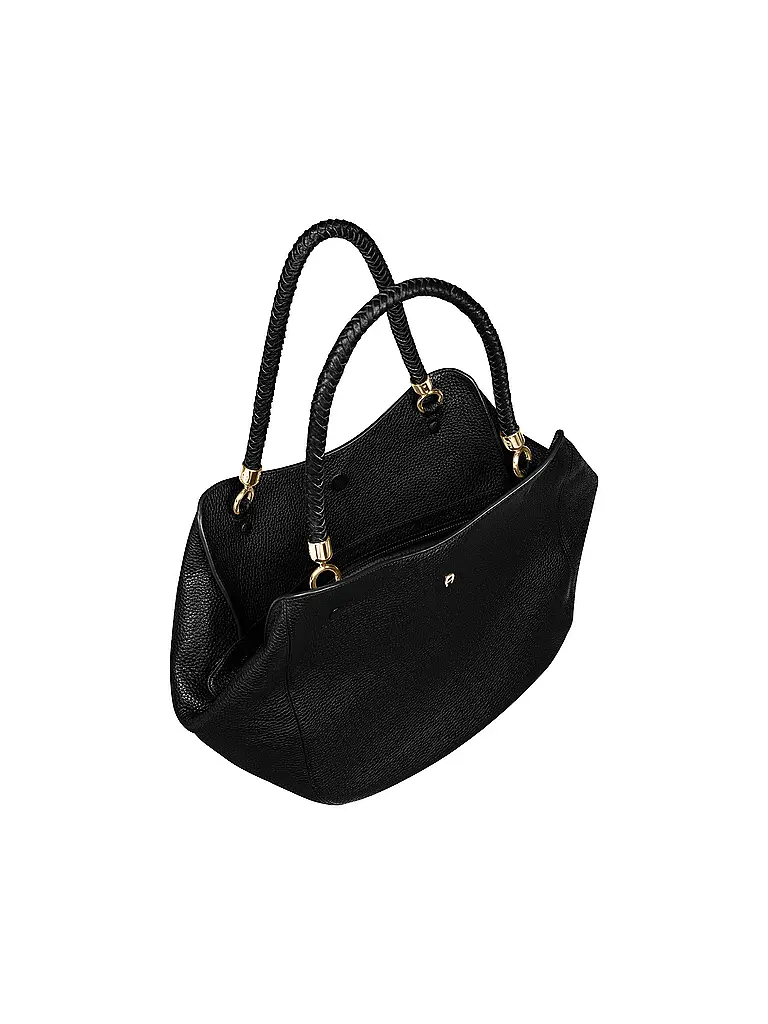 AIGNER | Ledertasche  - Shopper CARRE SOFT Large | Negro