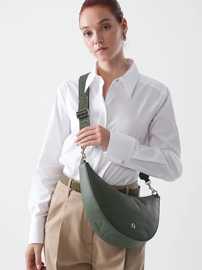 AIGNER | Ledertasche - Umhängetasche ZITA Medium | Oliva