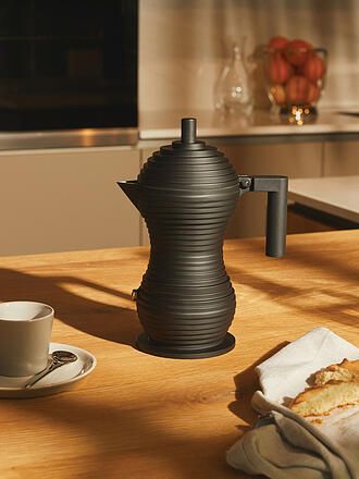 ALESSI | Cafetera exprés Pulcina Black Alu/Negro 1 Taza