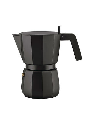 ALESSI | Cafetera espresso Moka 6 tazas negra