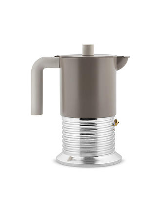 ALESSI | Cafetera exprés VITE 6 tazas aluminio/gris cálido