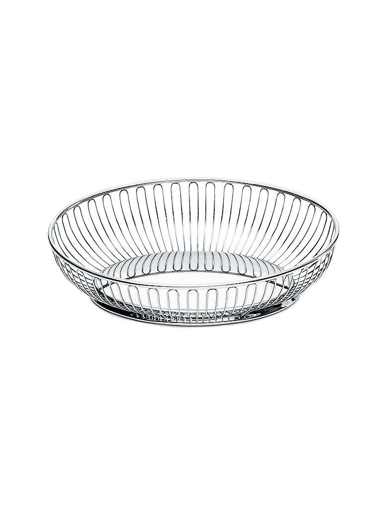 ALESSI Cesta de alambre ovalada 28cm plata
