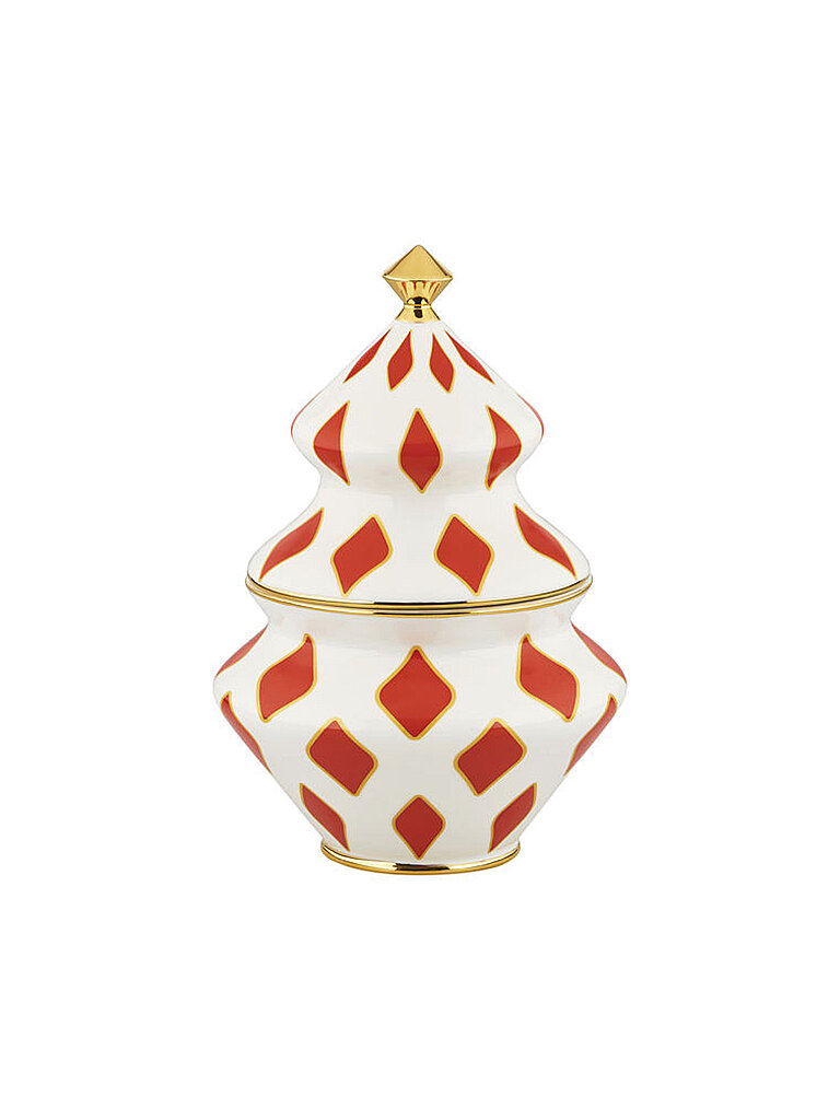 ALESSI Recipiente navideño 0,6l DELIGHT rojo