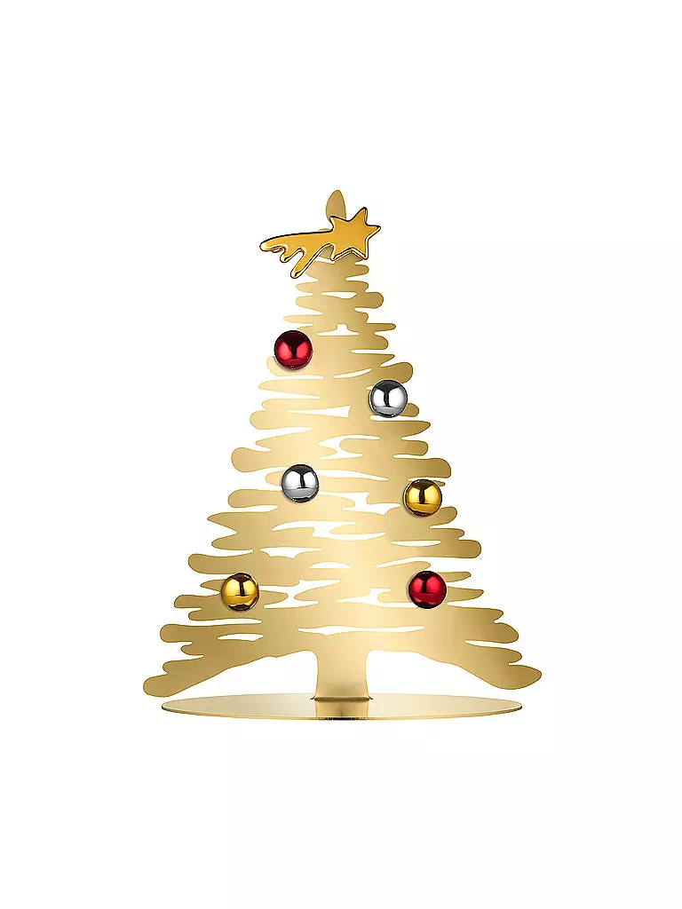 ALESSI | Adorno navideño Árbol Bark | Oro
