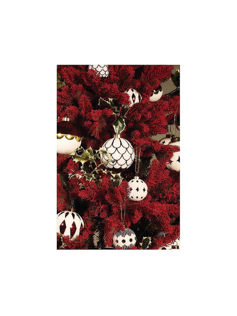 ALESSI | Adorno para árbol de Navidad 9cm DELIGHT Blanco/Rojo | Rojo