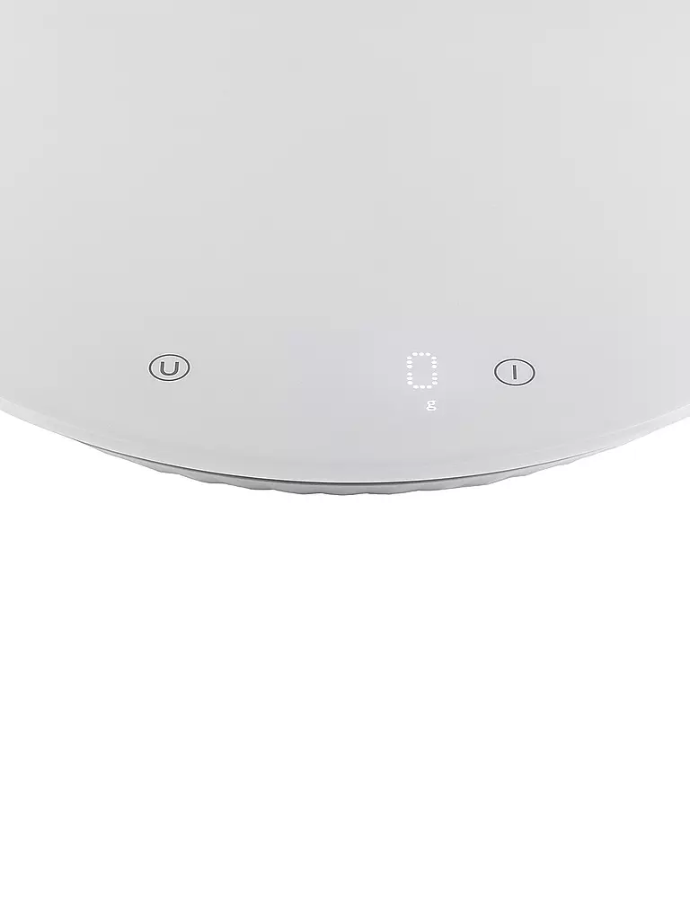 ALESSI | Báscula de cocina digital Plisse Resina termoplástica / Blanco | Blanco