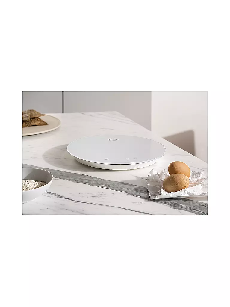 ALESSI | Báscula de cocina digital Plisse Resina termoplástica / Blanco | 