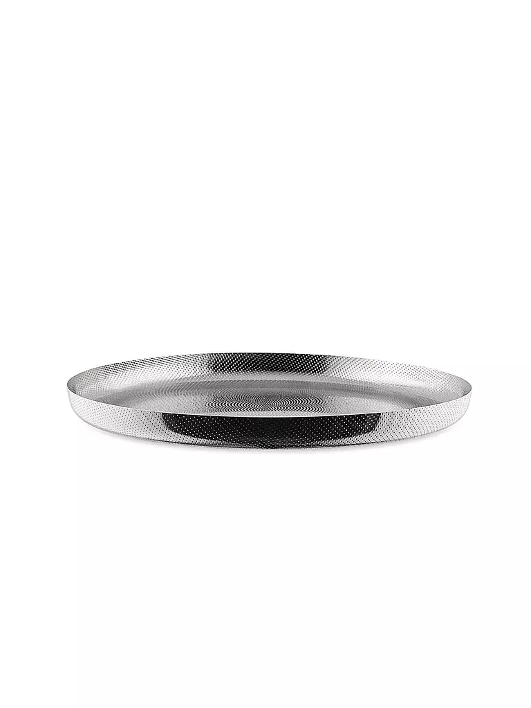 ALESSI | Bandeja con estructura en relieve de 35 cm de acero inoxidable | Plata