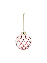 ALESSI | Adorno para árbol de Navidad 9cm DELIGHT Blanco/Rojo | Rojo