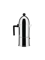 ALESSI | Cafetera exprés LA CUPOLA 6 tazas Alu /Ind. Negro | Plata