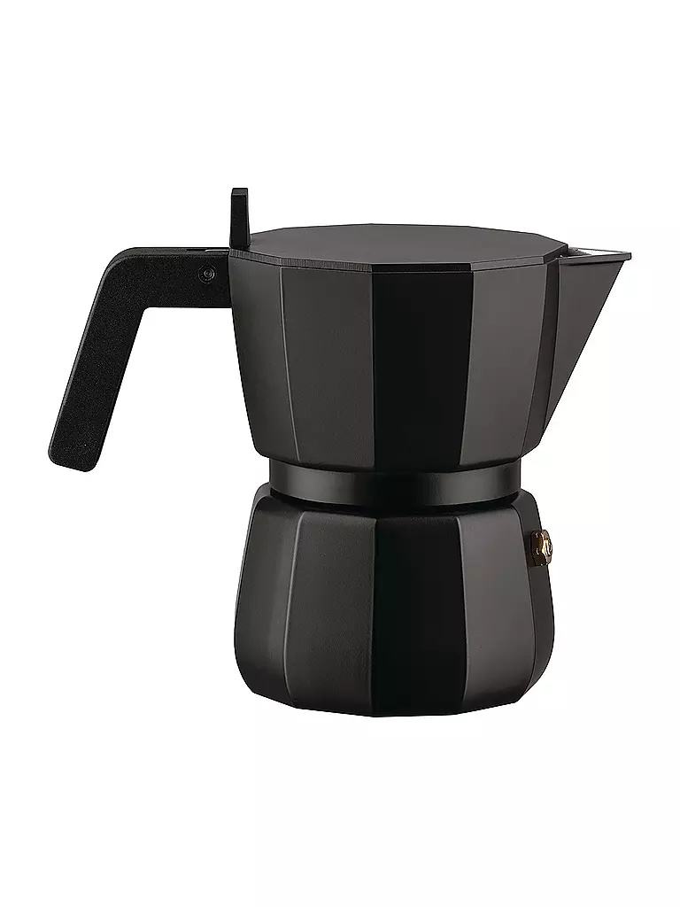 ALESSI | Cafetera exprés Moka 3 tazas Negro | Negro