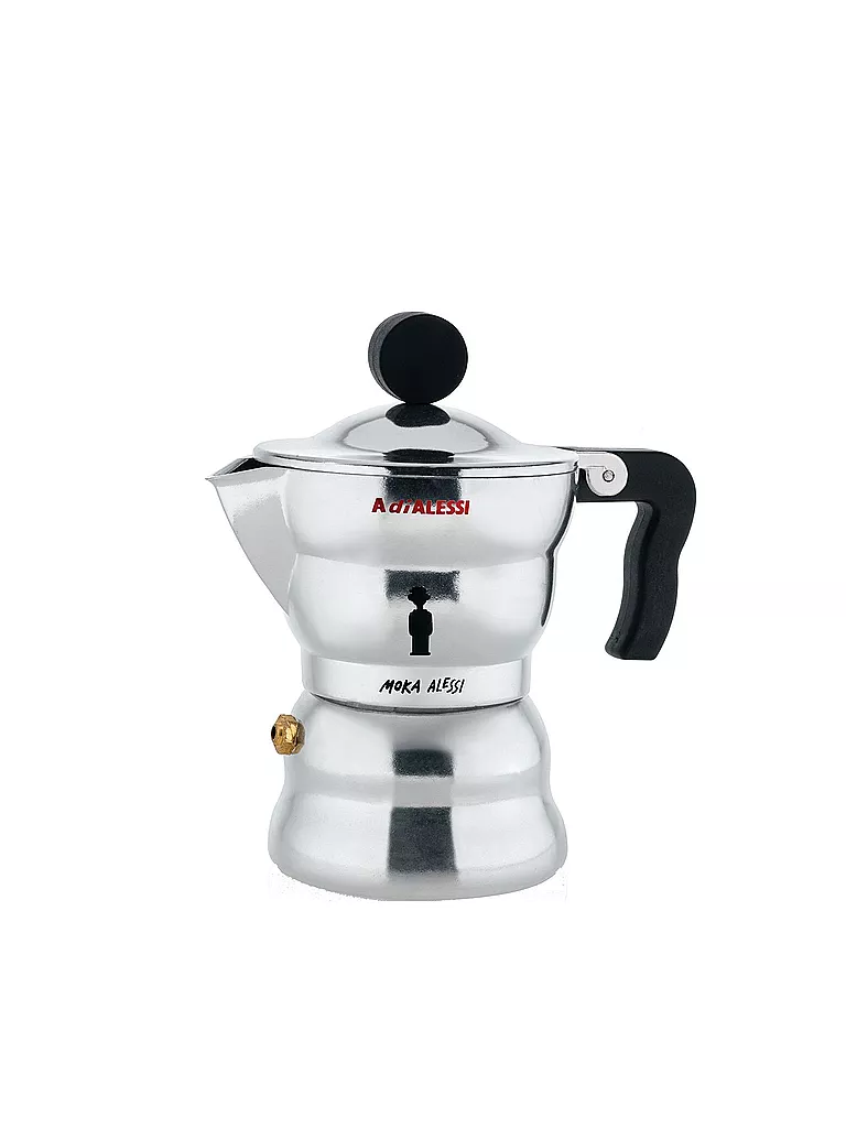ALESSI | Cafetera exprés Moka-Alessi - Aluminio / 6 tazas | Plata