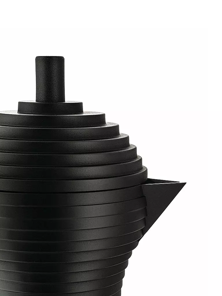 ALESSI | Cafetera exprés Pulcina Black Alu/Negro 6 tazas | 