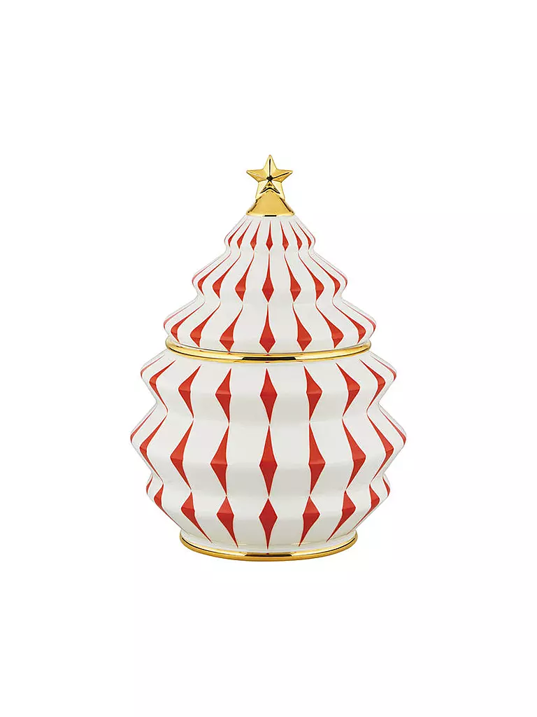 ALESSI | Caja de galletas navideña 2,1l DELIGHT Blanco/Rojo | Blanco