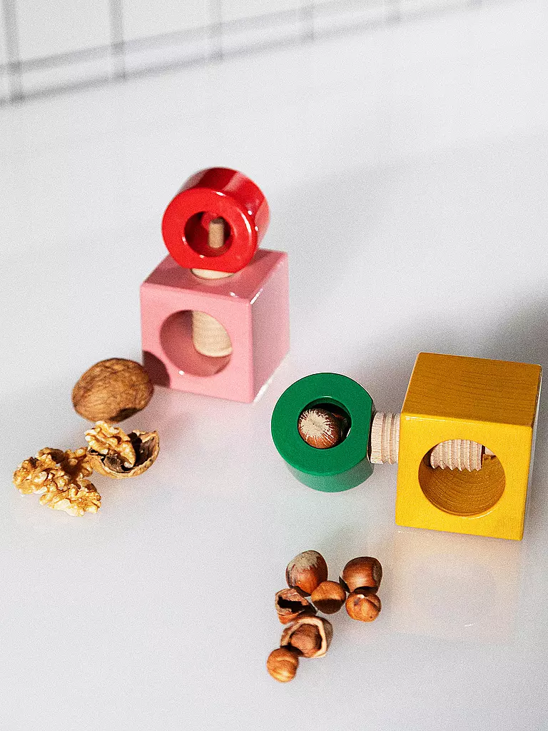 ALESSI | Cascanueces TWERGI de madera de haya amarillo/verde | Amarillo
