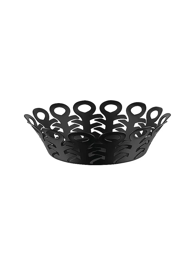 ALESSI | Cesta de alambre VIMINI 22cm Acero inoxidable Epoxi. Negro | Negro