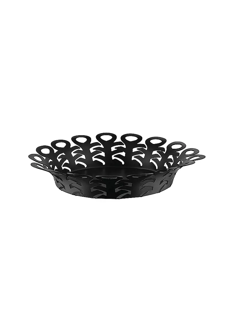 ALESSI | Cesta VIMINI 27cm Acero Inoxidable Epoxi. Negro | Negro