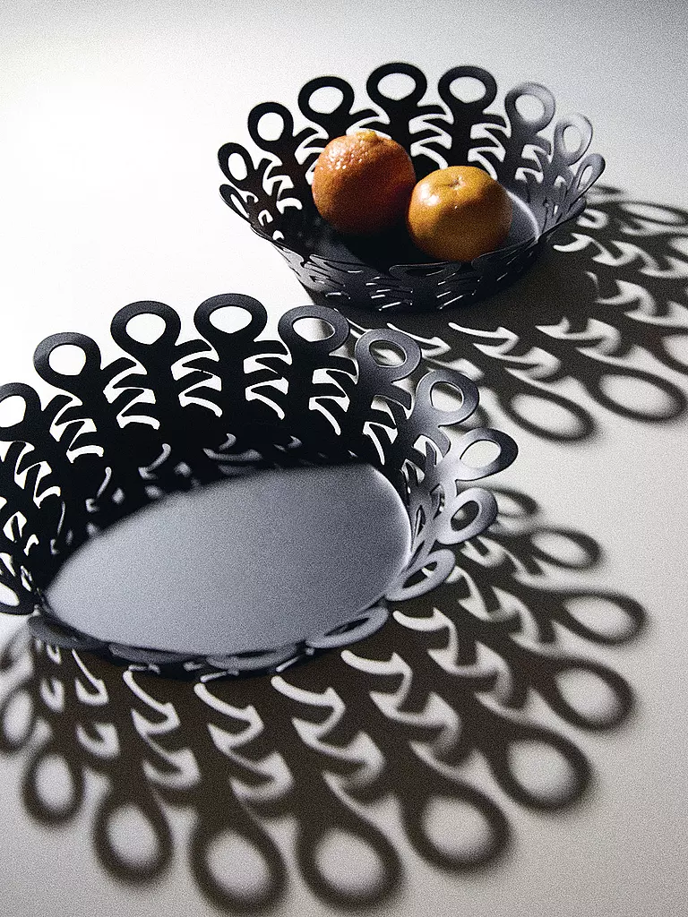 ALESSI | Cesta VIMINI 27cm Acero Inoxidable Epoxi. Negro | Negro