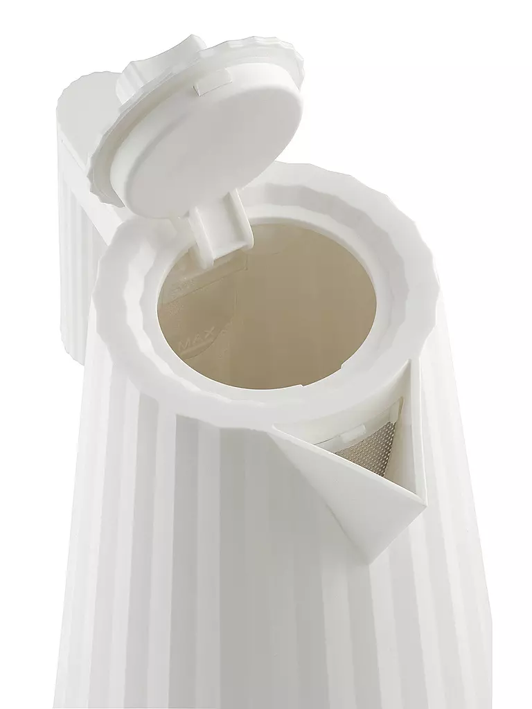 ALESSI | Hervidor de agua 1,7 l Plissee Th. Harz / Blanco | Blanco