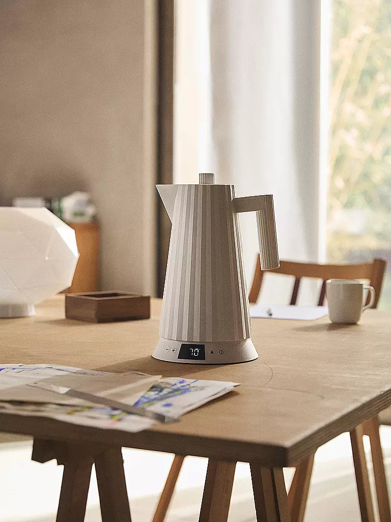 ALESSI | Hervidor de agua 1,7 l Plissee Th. Harz / Blanco | Blanco