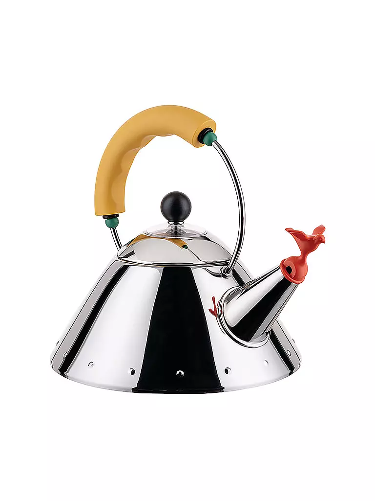ALESSI | Hervidor de agua 1l Acero inoxidable / Amarillo | Plata