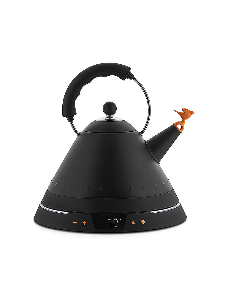 ALESSI | Hervidor de agua eléctrico 1,5 l Michael Graves acero inoxidable negro | Negro