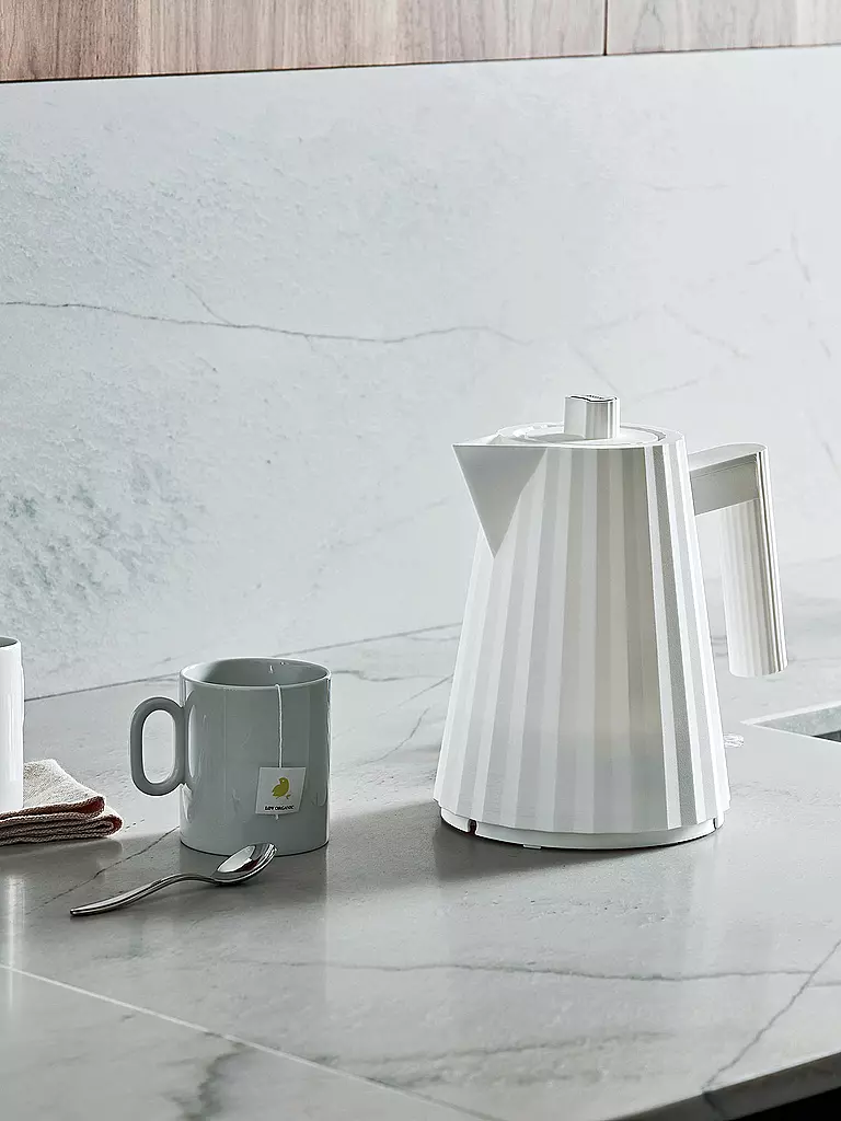ALESSI | Hervidor de agua Plissé blanco 1 l MDL06/1W | Blanco
