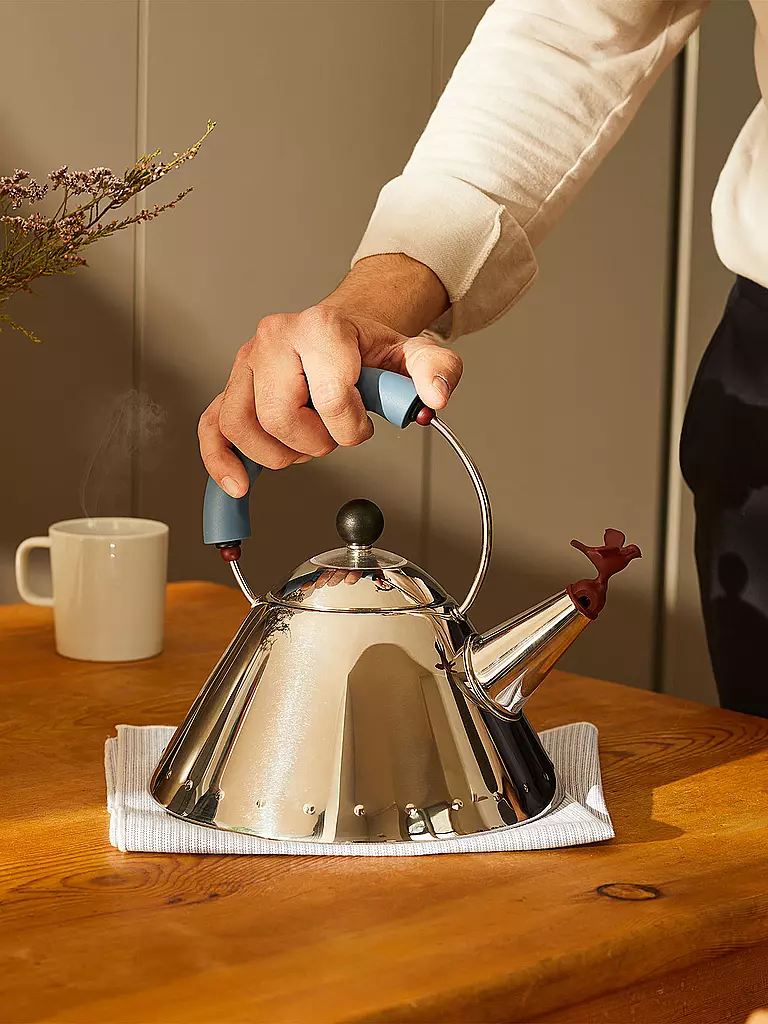 ALESSI | Juego de 2 silbatos para hervidor de agua verde claro y rojo |