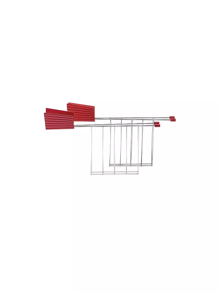 ALESSI | Pinza para sándwich Plisse 2 unidades Rojo MDL08 RACK R | Rojo