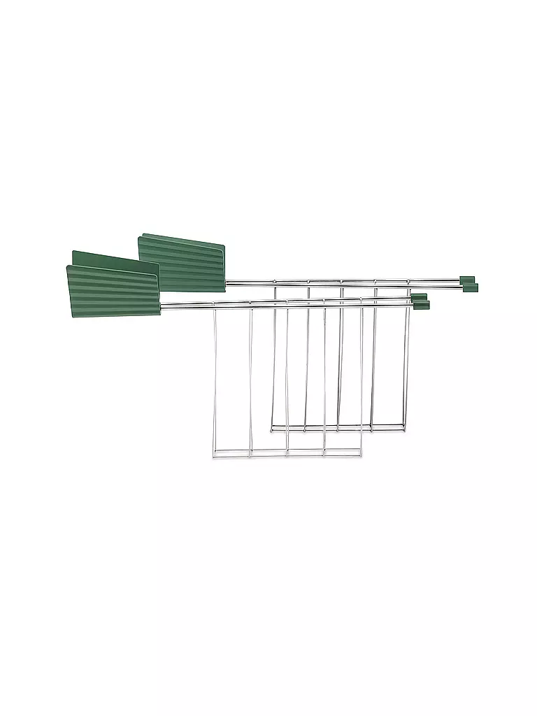 ALESSI | Pinzas para sándwich Plisse, 2 unidades, verde MDL08 RACK B | Verde oscuro