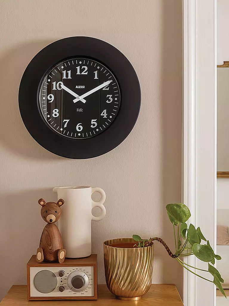 ALESSI | Reloj de pared MOMENTO 40cm Negro | 
